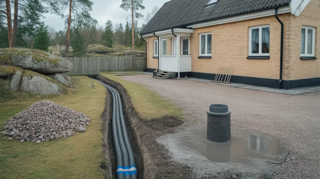 brunnsborrning och bergv rmeinstallation till villa i kersberga ster ker