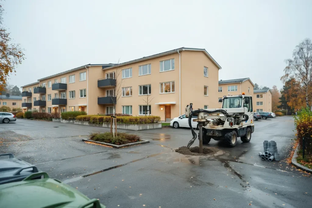 brunnsborrning och installation av bergv rme f r brf i kersberga ster ker
