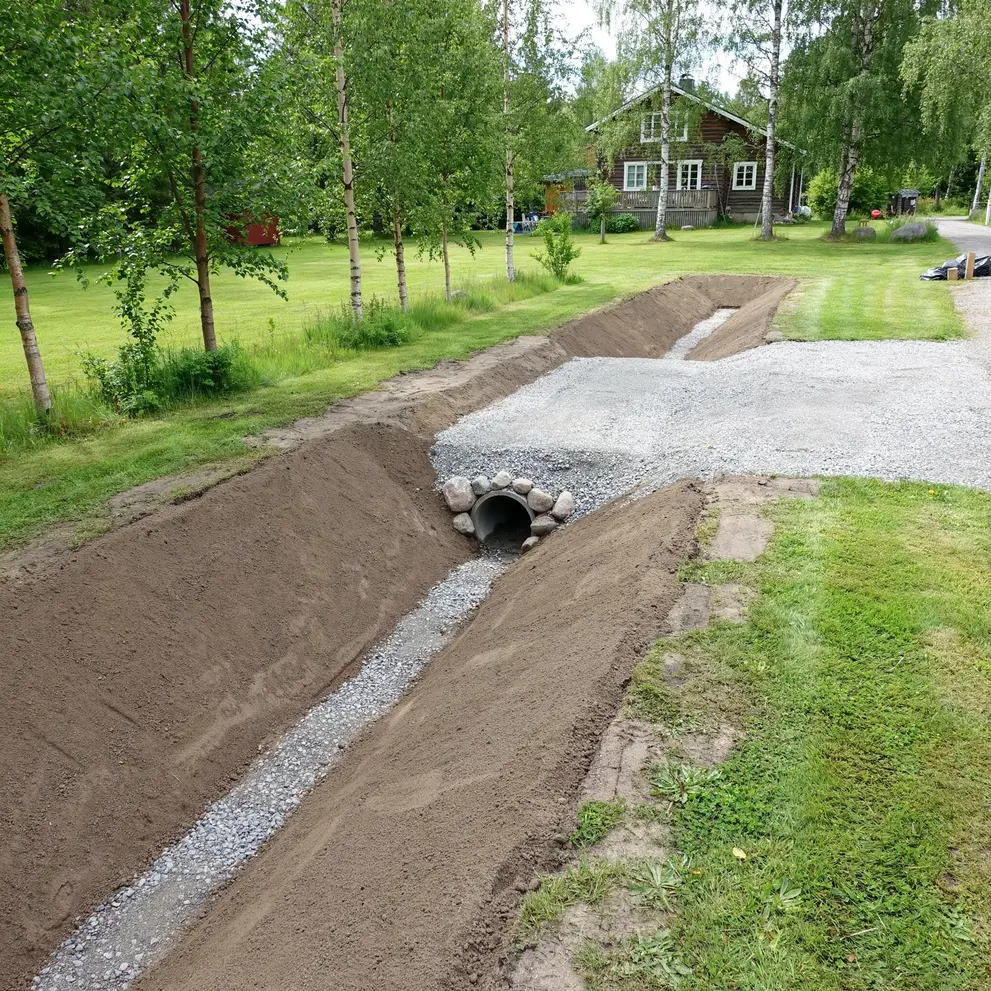 dikning rensning av diken osteraker